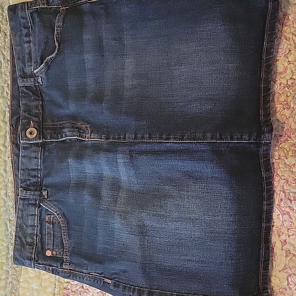 Tommy Hilfiger Knee Length Jean Skirt-Size 16